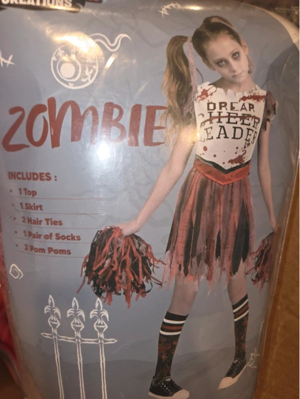 Zombies costume size s kids